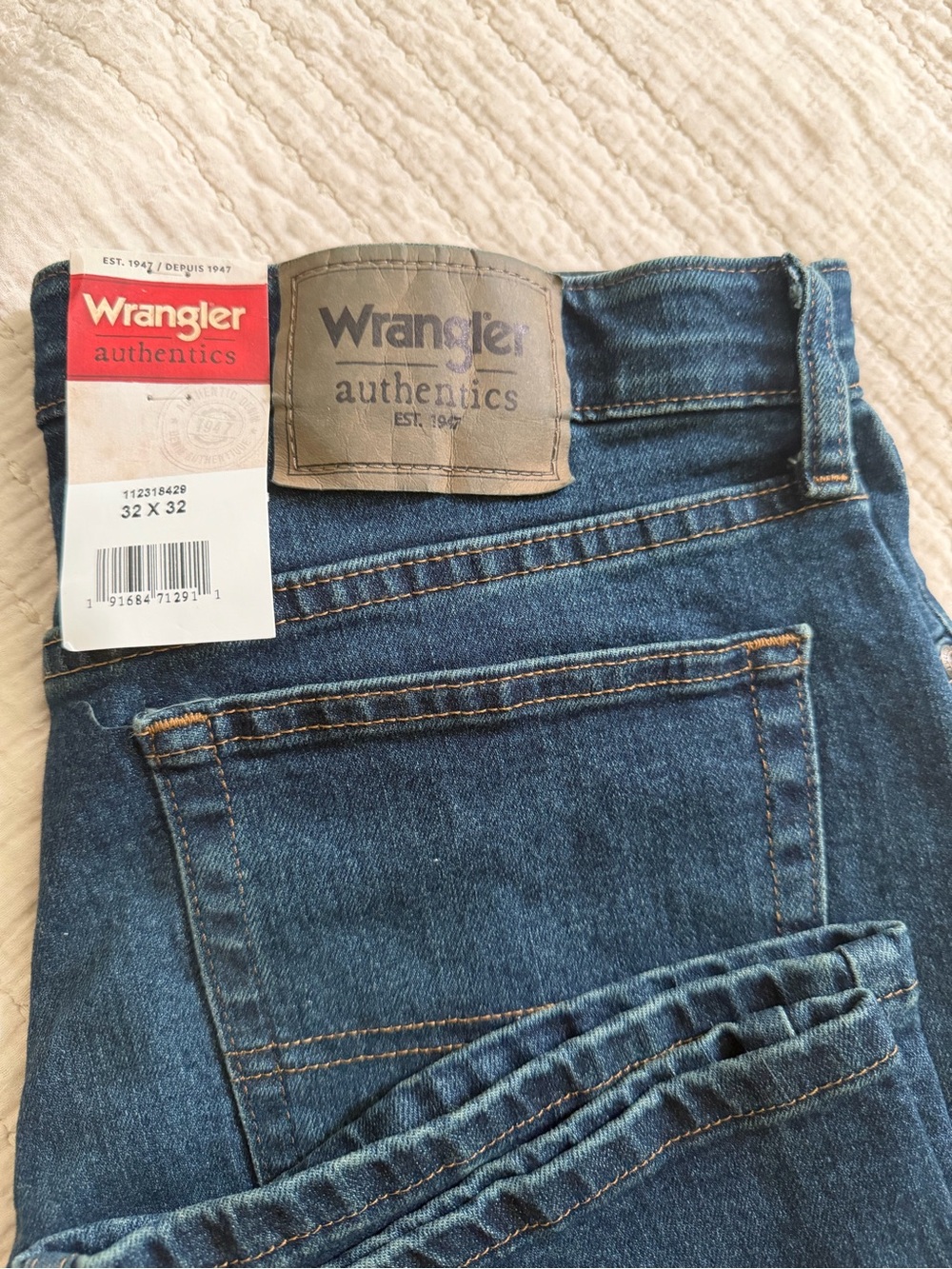 Wrangler Men’s Straight Denim Jeans - Dark Blue